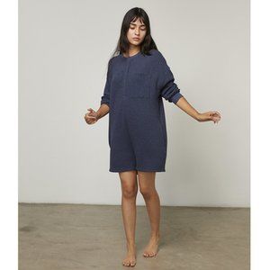 LUNYA Womens Restore Thermal Long Sleeve Waffle Knit Romper L Deep Blue …